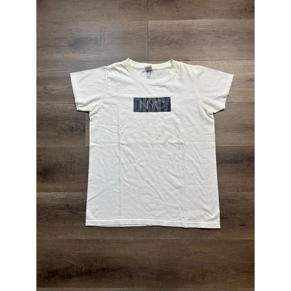 Vintage DKNY Short Sleeve T-Shirt Men's M White Graphic Print Casual